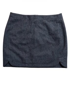 J. Crew Charcoal Gray Wool-Blend Mini Skirt